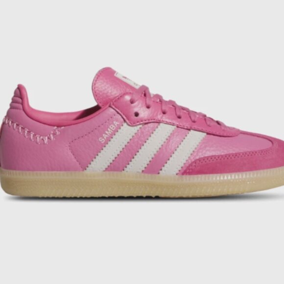 adidas Samba Off White Bliss Pink SZ 4Y-7Y Boys Womens Girls New - Picture 1 of 5